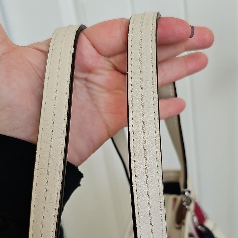Coach 2013 Muticolor Part Op Ast Satin and Leather Carrie Tote - Picture 9 of 14